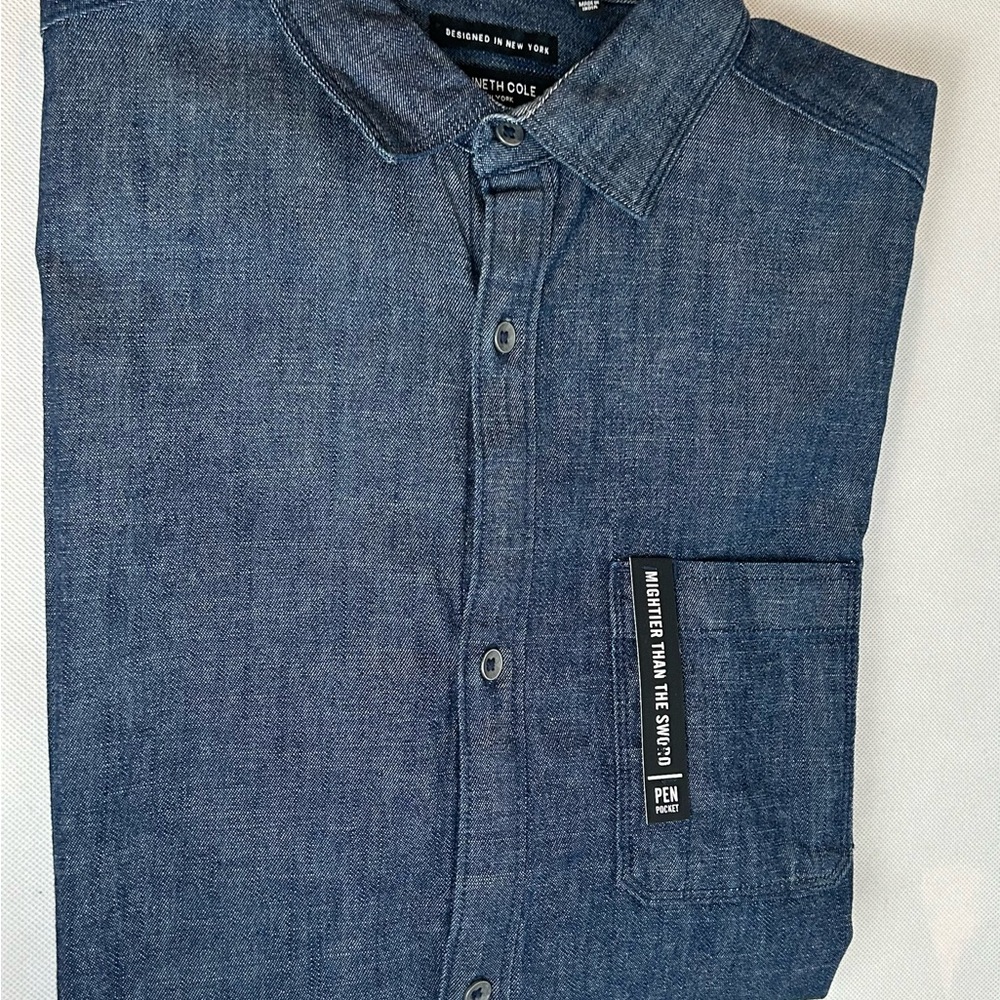 Kenneth Cole New York Blue Denim Shirt